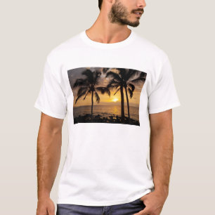 T-shirt Pôr do sol na palmeira