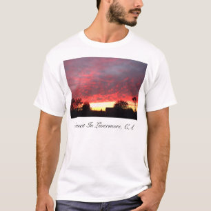 T-shirt Por do sol, por do sol em Livermore, CA