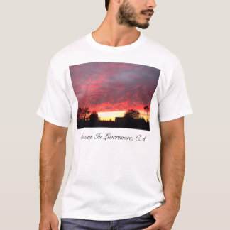 T-shirt Por do sol, por do sol em Livermore, CA