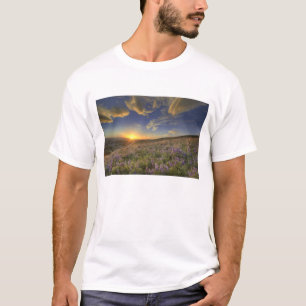 T-shirt Pôr do sol sobre as montanhas Bitterroot e vasto
