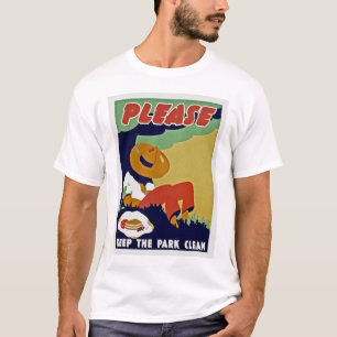 T-shirt Por Favor, Mantenha O Parque Limpo