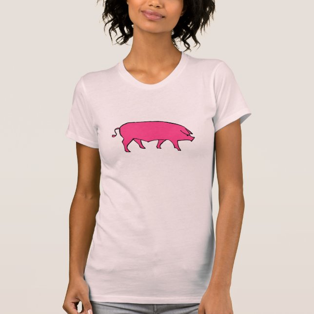 T-shirt Porco cor-de-rosa (Frente)