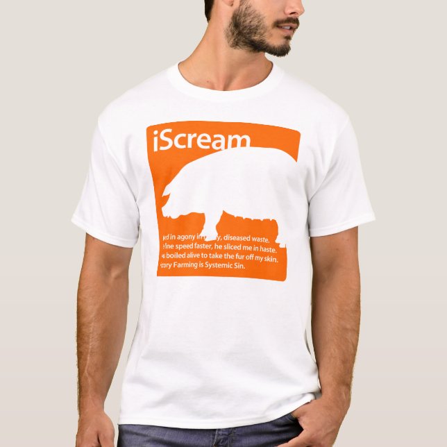 T-shirt porco do iScream (Frente)