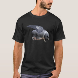 T-shirt porco do vôo