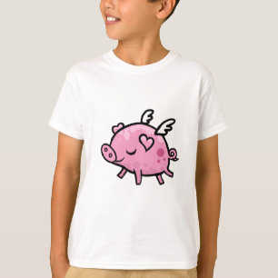 T-shirt Porco do vôo dos desenhos animados