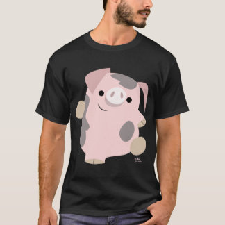 T-shirt Porco dos desenhos animados da dança