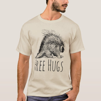 T-shirt Porco-espinho de Abraços Grátis Divertidos e Engra