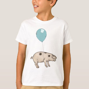 T-shirt Porco num balão