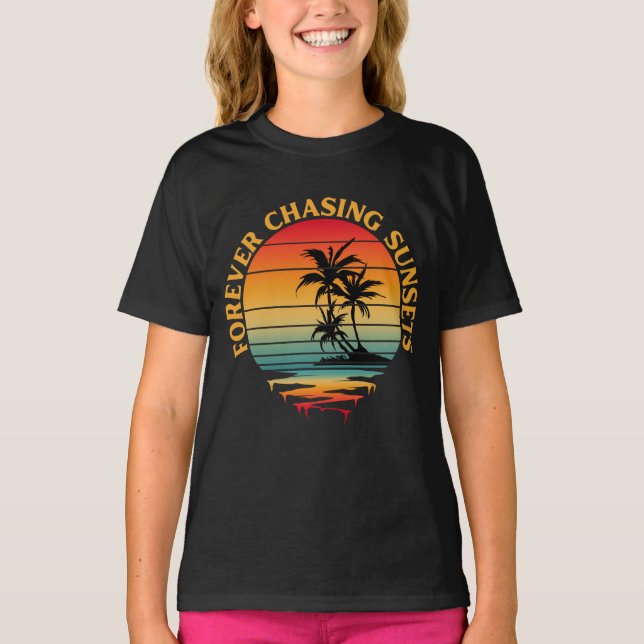 T-Shirt PÔRS DO SOL DE RASTREAMENTO PARA SEMPRE (Frente)