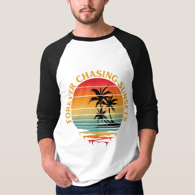 T-Shirt PÔRS DO SOL DE RASTREAMENTO PARA SEMPRE (Frente)