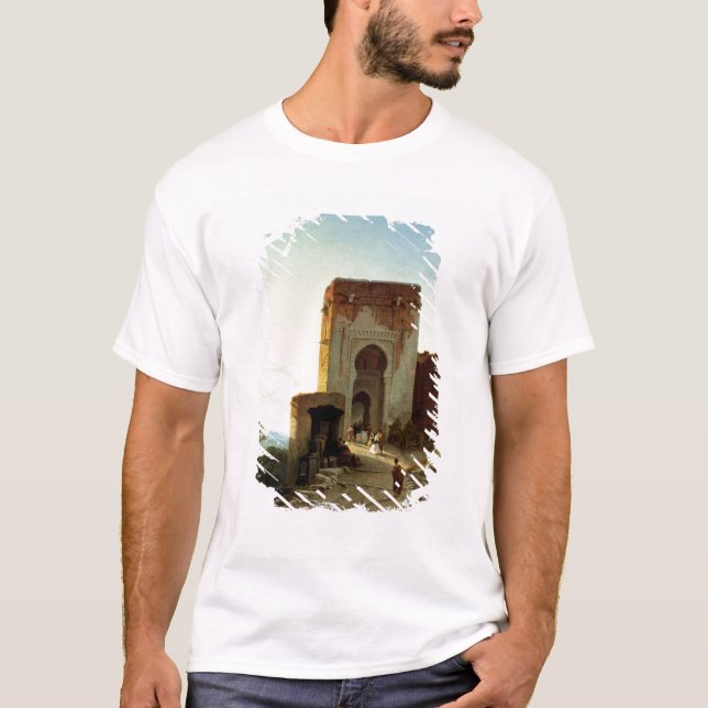 T-shirt Porte de Justiça, Alhambra, Granada (óleo em (Frente)