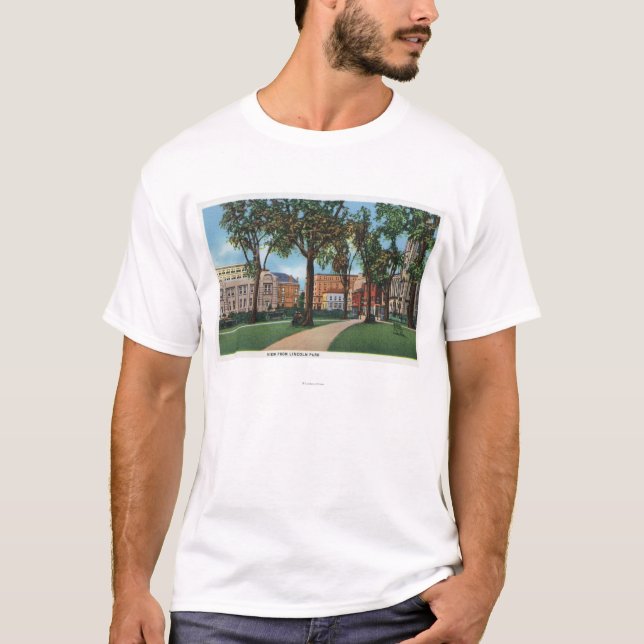 T-shirt Portland, opinião de MaineScenic de Lincoln Park (Frente)