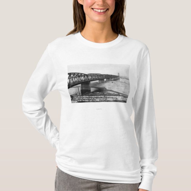 T-shirt Portland, OU ponte de um estado a outro da estrada (Frente)
