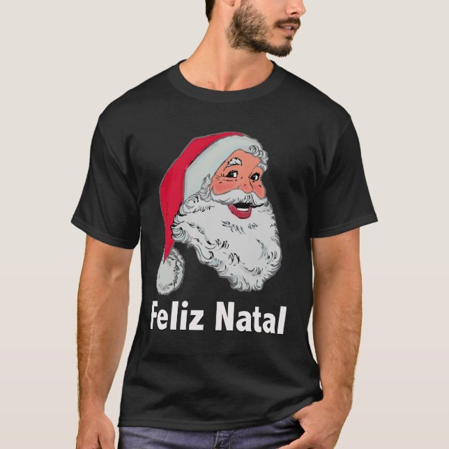 T-shirt português da obscuridade do papai noel (Frente)