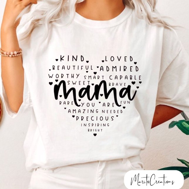 t-shirt positive affirmations mother's day, mom's  (Criador carregado)