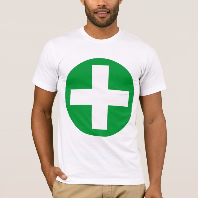 T-shirt Positivo assine dentro o branco com verde (Frente)