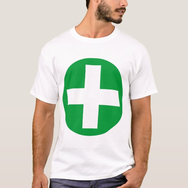 T-shirt Positivo assine dentro o branco com verde (Frente)