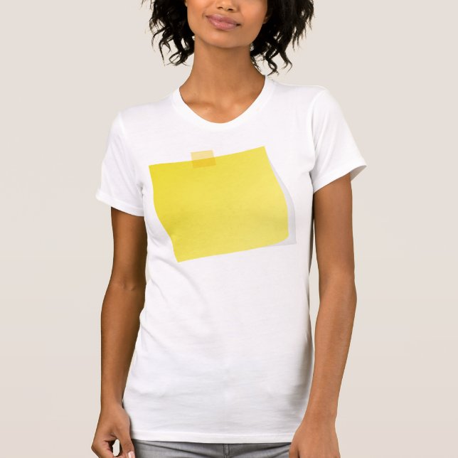 T-shirt Postar Amarelo Nota As Mulheres Que Saem (Frente)