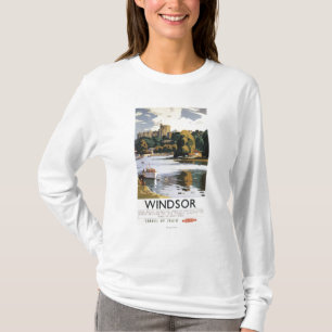 T-shirt Poster britânico de Tamisa do castelo de Windsor