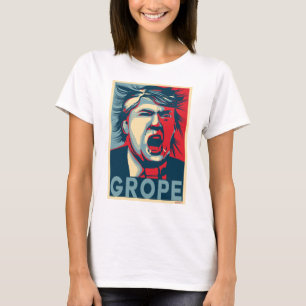 T-shirt Poster da esperança do Anti-Trunfo do GROPE