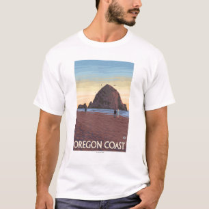 T-shirt Poster das viagens vintage da rocha do monte de
