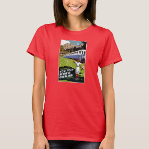 T-shirt Poster das viagens vintage da suiça restaurado