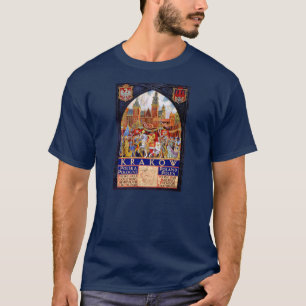 T-shirt Poster das viagens vintage de Krakow do Polônia