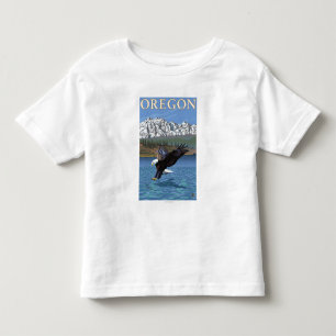 T-shirt Poster das viagens vintage do mergulho da águia