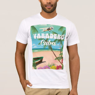 T-shirt Poster de férias de praia em Varadero-Cubano