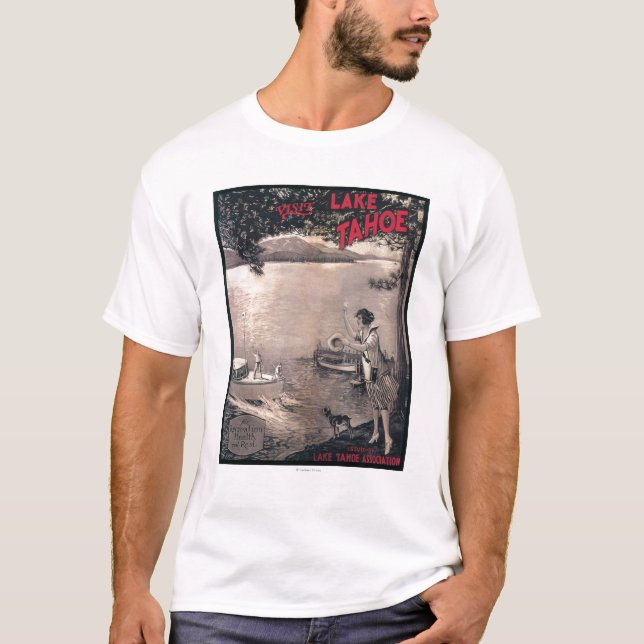 T-shirt Poster de madeira do barco (Frente)