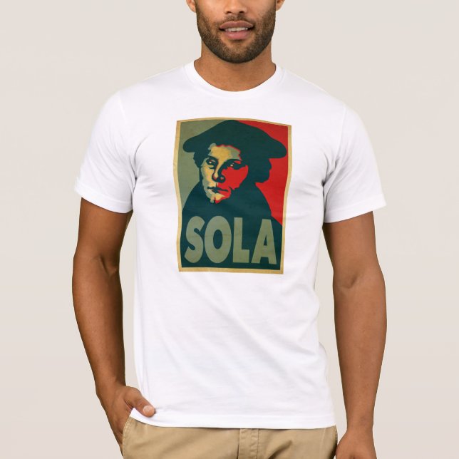 T-shirt Poster de Martin Luther "Sola" (Frente)
