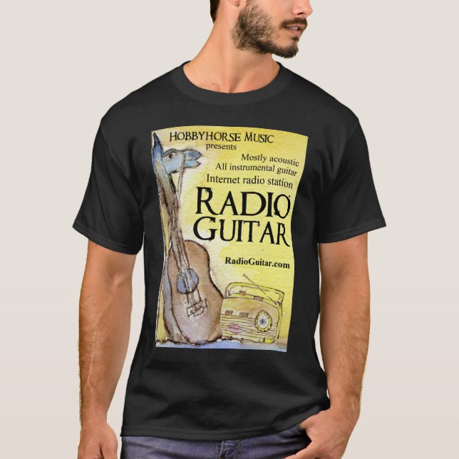 T-shirt Poster de rádio original da guitarra (Frente)