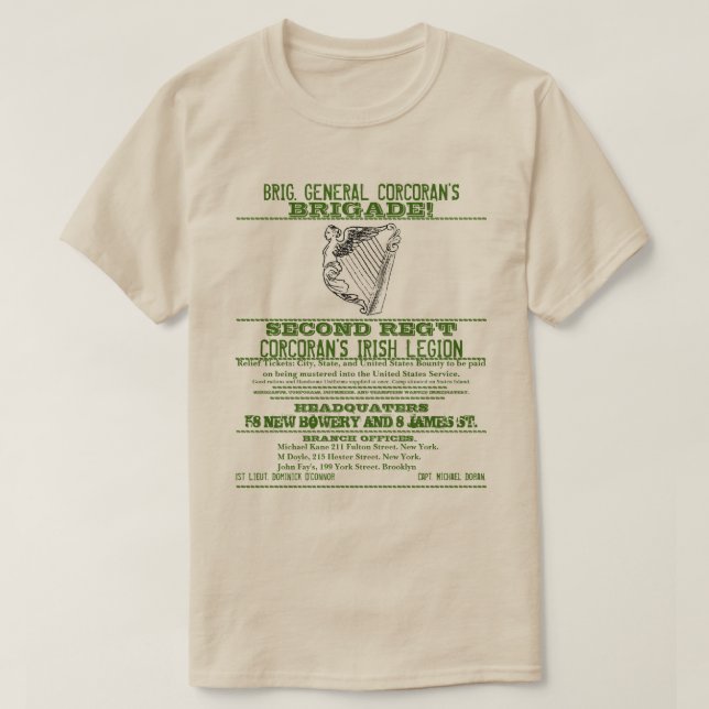 T-shirt Poster de Recrutamento da Guerra Civil Americana (Frente do Design)