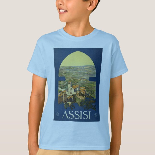 T-shirt Poster de viagens Assisi (Frente)