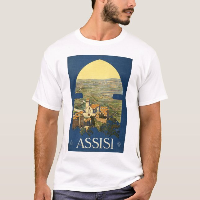 T-shirt Poster de viagens de Assisi (Frente)