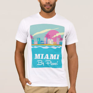 T-shirt Poster de viagens dos anos 80 do vintage de Miami