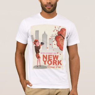 T-shirt Poster de Viagens vintage do Parque Central de Nov