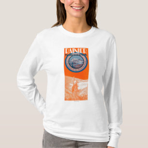 T-shirt Poster do Monte Rainier - equitação