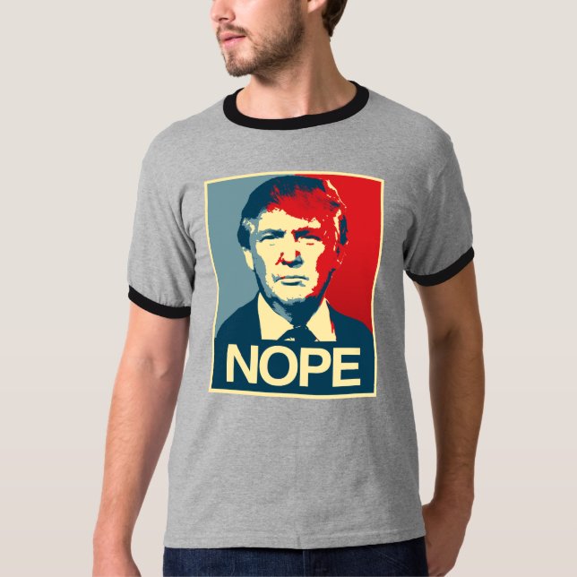 T-shirt Poster Nope - Donald Trump - (Frente)
