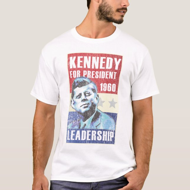 T-shirt Poster presidencial histórico de John F. Kennedy (Frente)