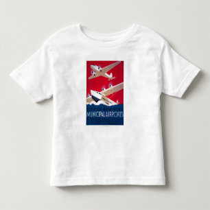 T-shirt Poster vintage municipal do aeroporto da Nova