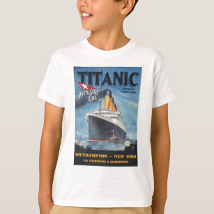 T-shirt Poster vintage original titânico 1912