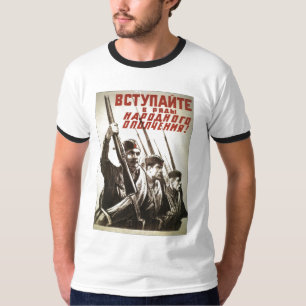 T-shirt Posters da propaganda de União Soviética da guer