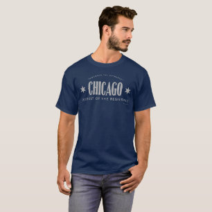 T-shirt Posto avançado cinzento de Chicago da resistênci
