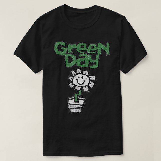 T-Shirt Pote de Flor Verde (Frente do Design)