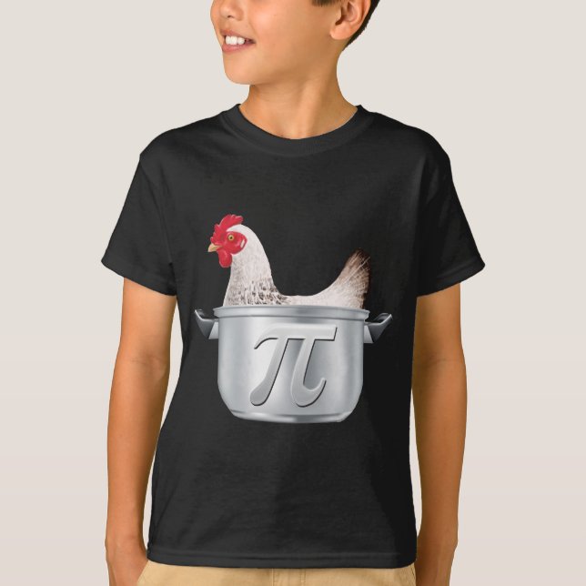 T-shirt Pote Pi da galinha - matemática engraçada (Frente)