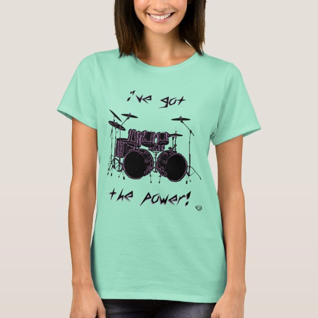 T-shirt Potência do tambor de dois lados! (Frente)