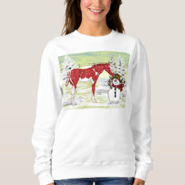 T-shirt Potro de Natal e Boneco de Neve