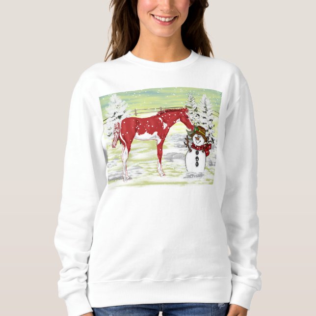 T-shirt Potro de Natal e Boneco de Neve (Frente)