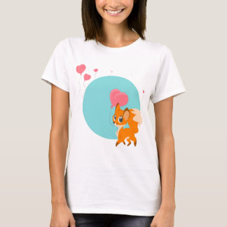 T-shirt Pouco Fox com um balão